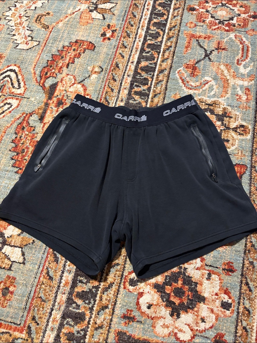 Carre’ Paris Men’s Tech Training Shorts- Black Size M